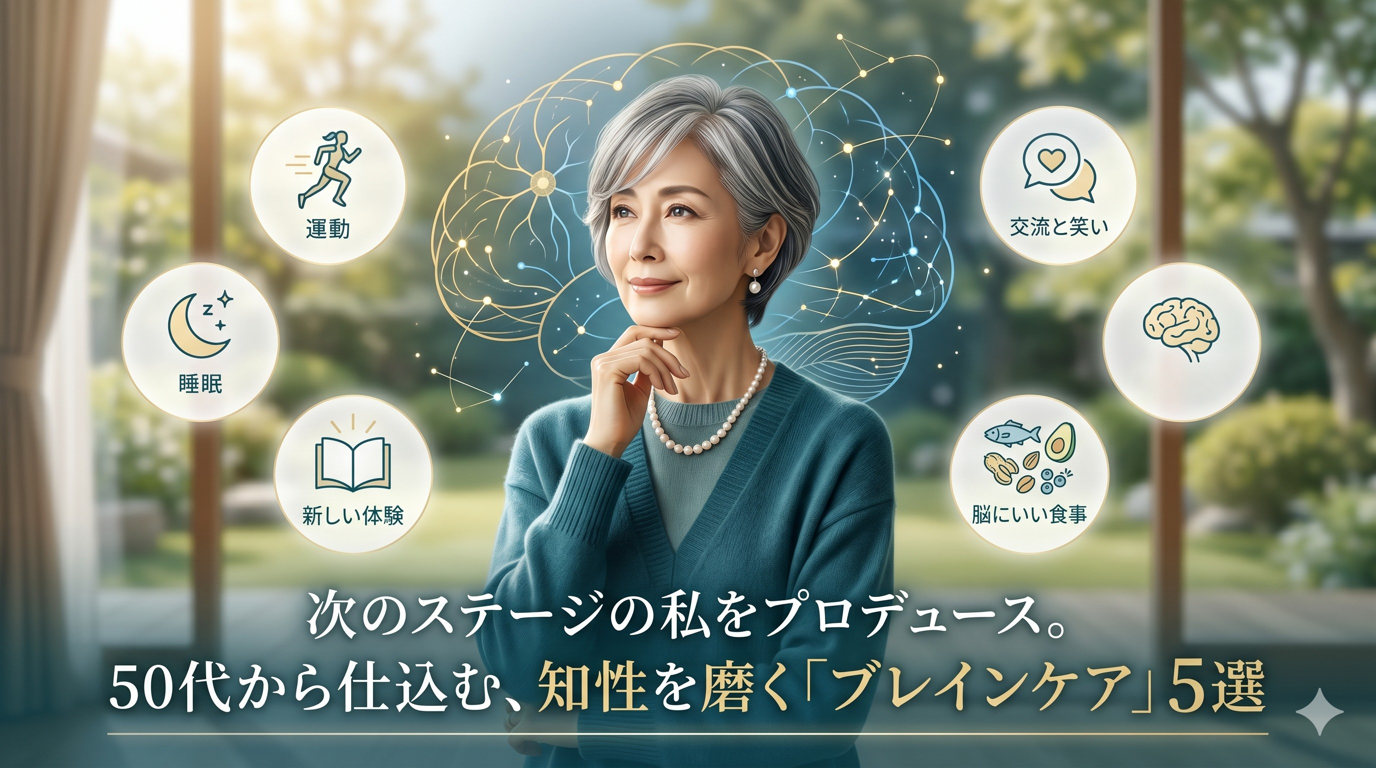 次のステージの私をプロデュース。50代から仕込む、知性を磨く「ブレインケア」5選