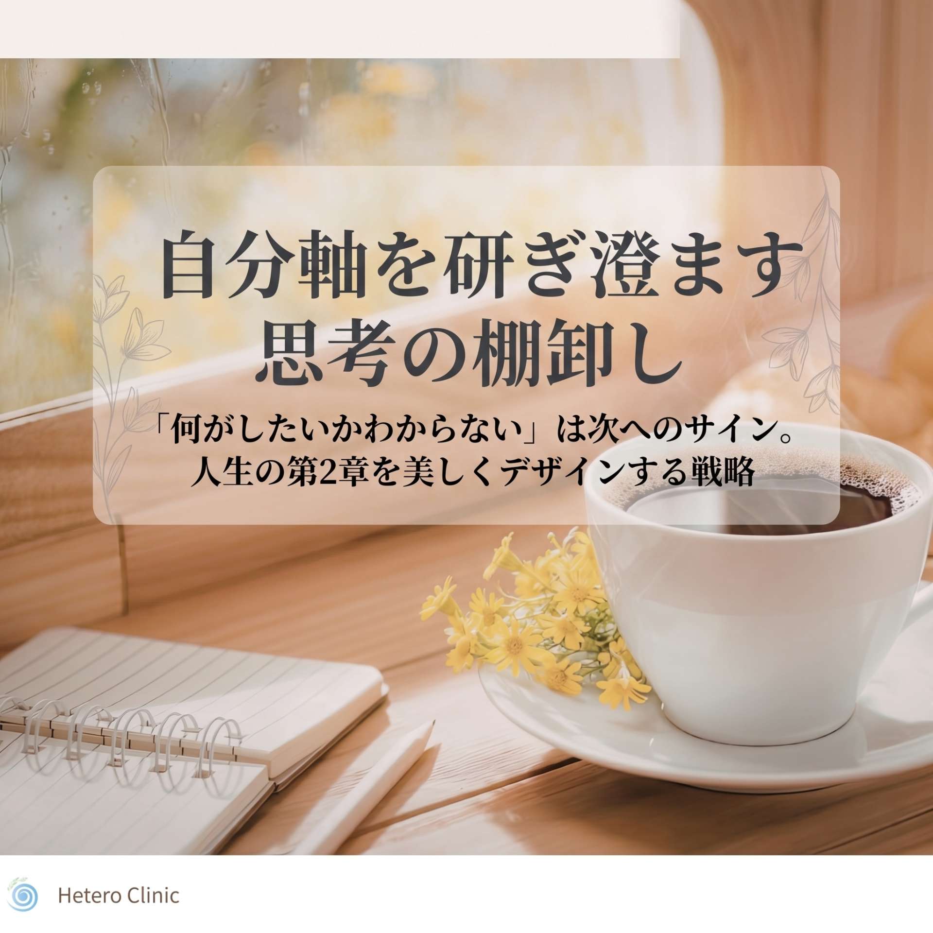 「何がしたいかわからない」は次へのサイン。人生の第2章を美しくデザインする『戦略的・思考の棚卸し』